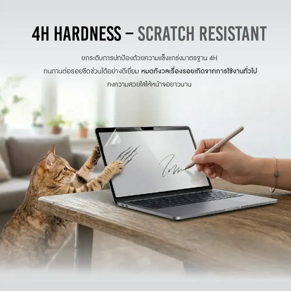 ฟิล์มใส Ultra Clear ความแข็งผิว 4H ทนรอยขีดข่วน